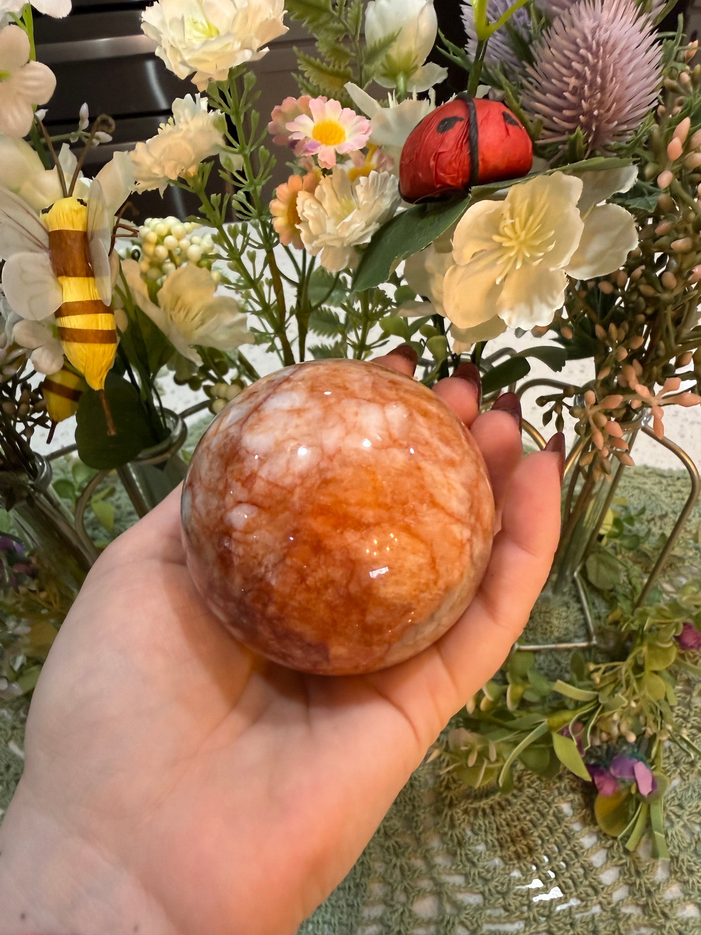 Fire Quartz Sphere