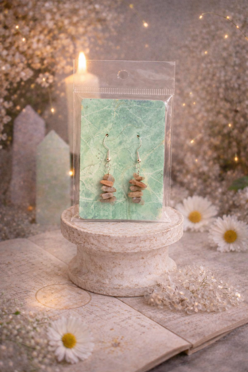 Handmade Sunstone Earrings