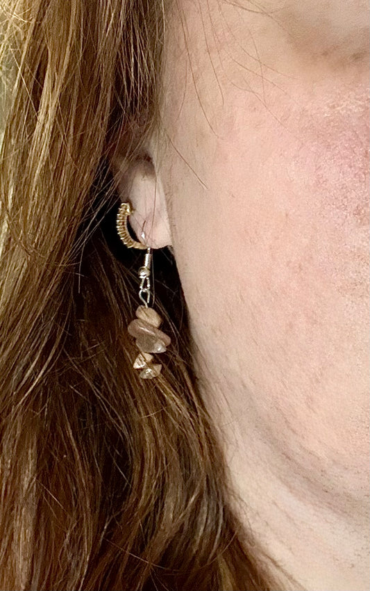 Handmade Sunstone Earrings