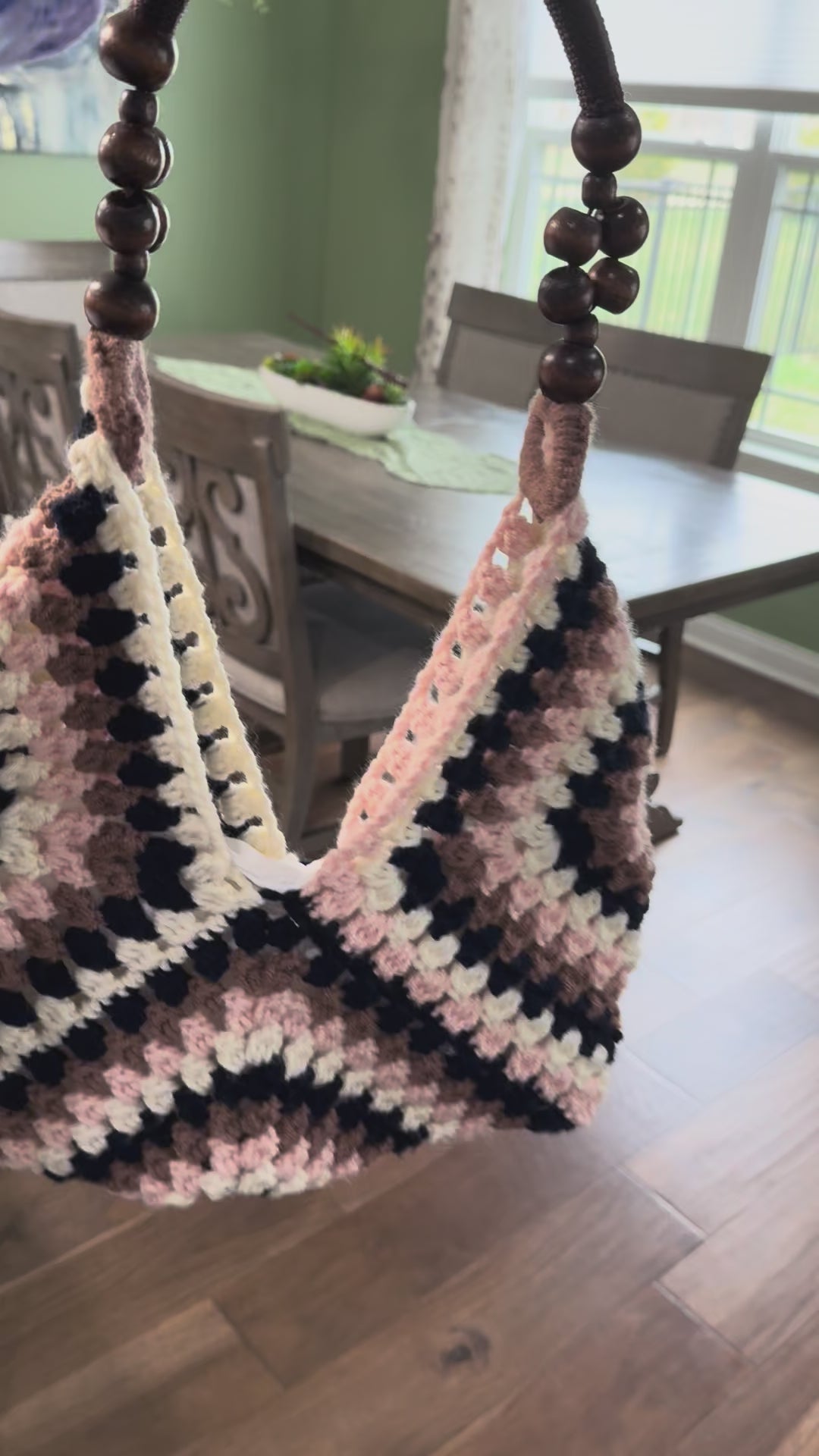 Handmade Crochet Market Bag: MoonMilk Rose